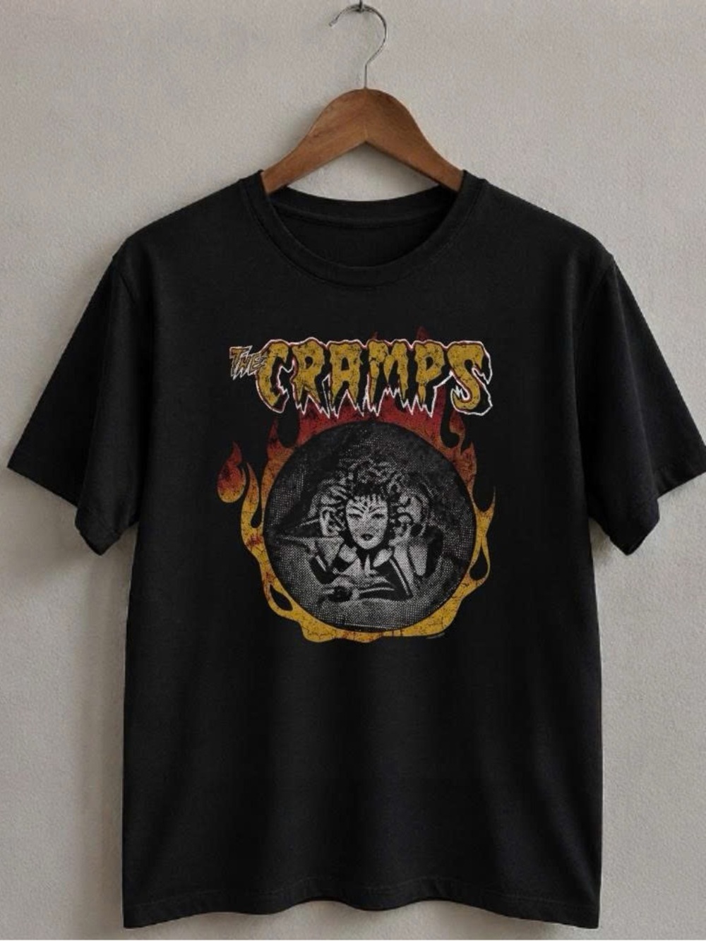 Gildan Black Shirt The Cramps Graphic Tee